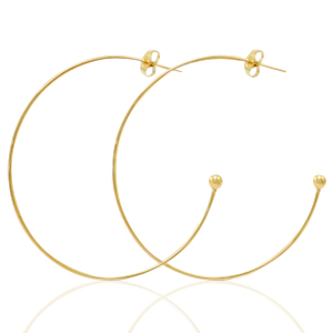 Stainless steel earrings / earpin creole Gold