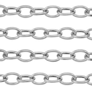 Stainless steel belcher chain anchor cable Silver