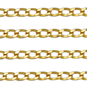 Stainless steel cuban belcher chain Gold