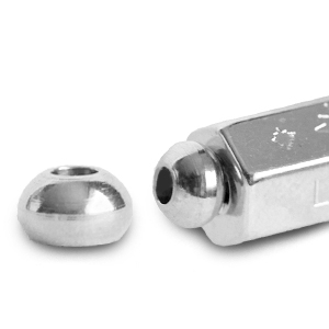 C.U.S&reg; jewellery message beads end cap Silver (nickel free)