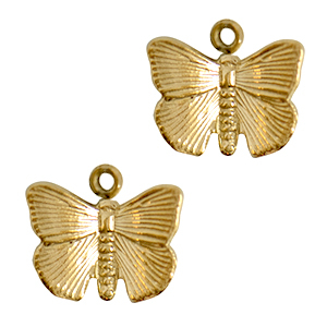 Stainless steel charms butterfly Gold