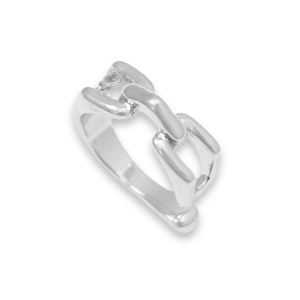 Brass TQ metal ear cuff Silver