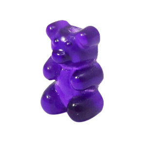 Resin pendants gummi bear Purple