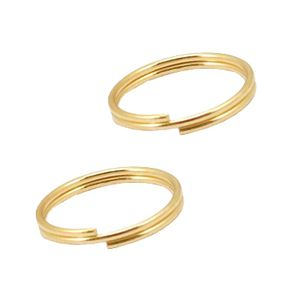 Stainless steel findings split ring 12mm Gold