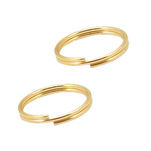 Stainless steel findings split ring 10mm Gold