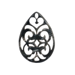 Resin pendants baroque drop Jeans Blue