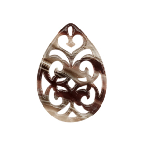 Resin pendants baroque drop Mixed Brown