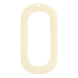 Resin pendants oblong oval Off White