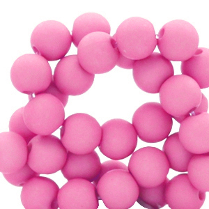 6 mm acrylic beads Hot Pink