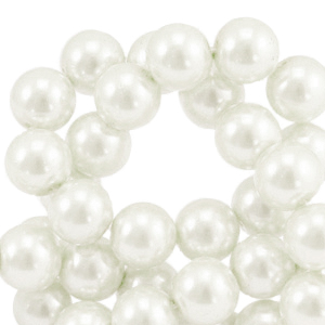 Glass pearls 8mm Off White