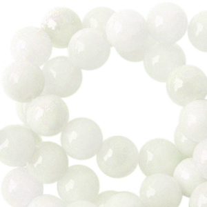 6 mm natural stone beads round White 