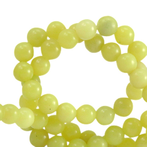 Natural stone beads Serpentine 6mm Greenish Yellow