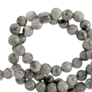 Natural stone beads Dolomite 4mm Marble Grey
