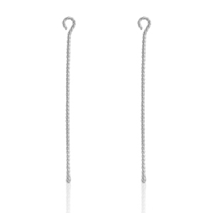 Stainless steel findings eyepins 50mm Silver