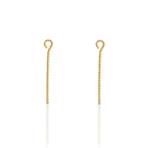 Stainless steel findings eyepins 30mm Gold