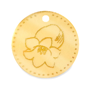 Plexx charms 20mm Birth flower May-Lily of the valley Gold