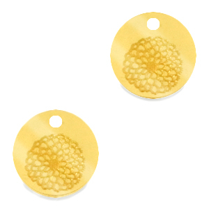 Plexx charms 12mm Birth flower November-Chrysant Gold