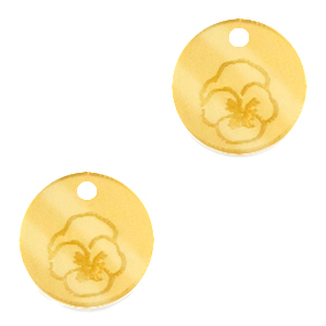 Plexx charms 12mm Birth flower February-Violet Gold