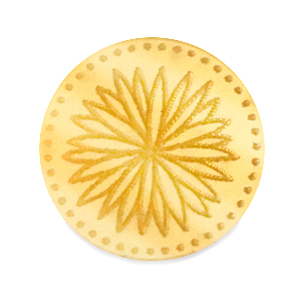 Plexx cabochons 20mm Birth flower September-Aster Gold