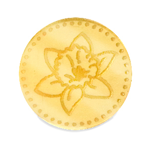 Plexx cabochons 20mm Birth flower March-Daffodil Gold