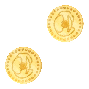 Plexx cabochons 12mm Birth flower August-Poppy Gold