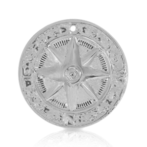 DQ European metal charms star 25mm Antique Silver (nickel free)