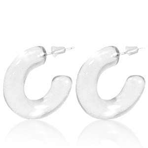 Trendy earrings Creole Transparent