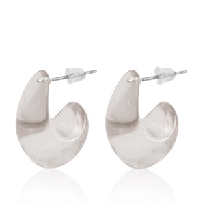 Trendy earrings Creole Taupe