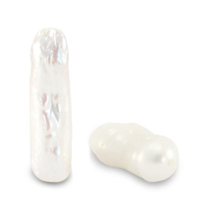 BQ Freshwater pearls irregular high luster Natural White