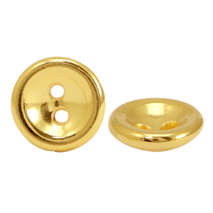 DQ European metal beads button 10mm Gold (nickel free)