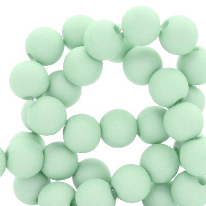 6 mm acrylic beads matt Soft Turquoise Green