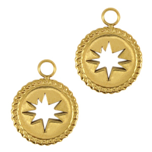 Stainless steel charms star Gold