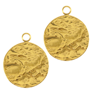 Stainless steel charms 14mm Gold