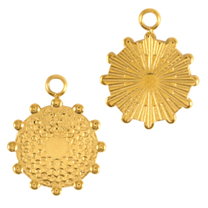 Stainless steel charms 13mm Gold