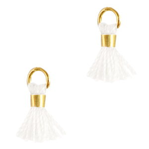 Tassels 0.7cm Gold-White