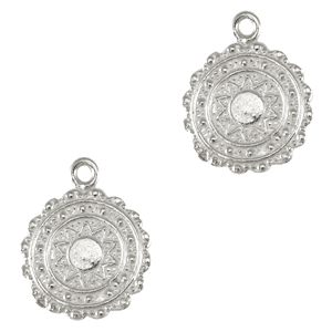 DQ European metal charms sun Antique Silver (nickel free)