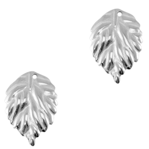 Stainless steel charms leaf Silver