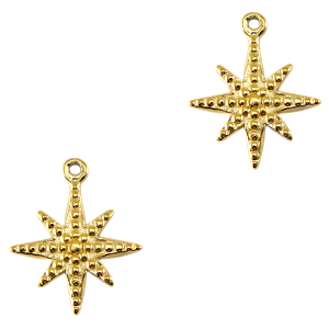 Stainless steel charms star Gold