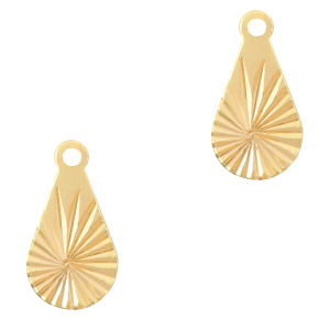 Brass TQ metal charms drop Gold