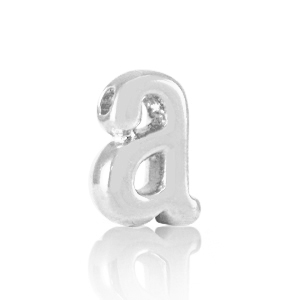 DQ European metal letter beads A Antique Silver (nickel free)