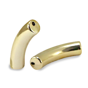 Acrylic beads tube Gold