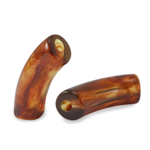 Acrylic beads tube Topaz Brown