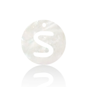 Shell pendants specials letter S White (natural colour)