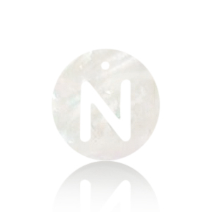 Shell pendants specials letter N White (natural colour)