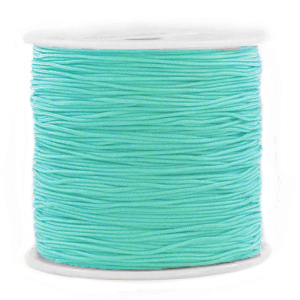 Macram&eacute; bead cord 0.8mm Dark Turquoise Blue