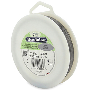 Beadalon stringing wire 7 strand 0.38mm Bright Stainless Steel