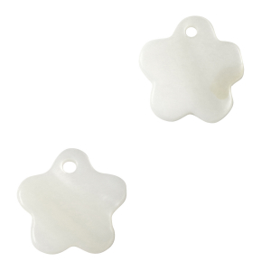 Shell pendants specials flower White (natural colour)