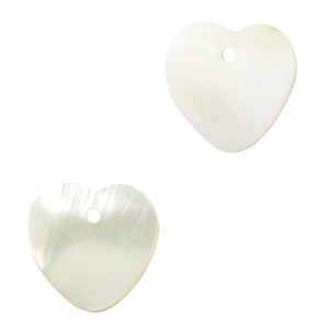 Shell pendants specials heart White (natural colour)