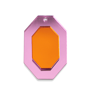 Statement charms octagon Metallic Pink-Orange