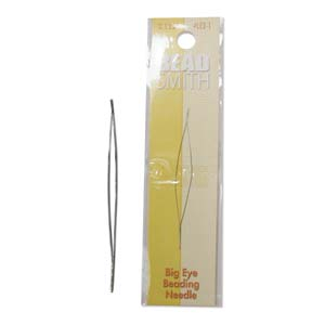 Beadsmith big eye beading needle 6cm Silver